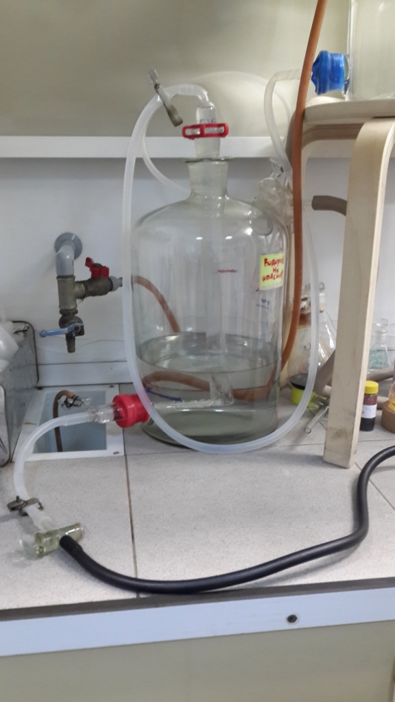    (     ). Preparation of hydrogen by electrolysis  (for catalytical hydrogenation under atmospheric pressure)